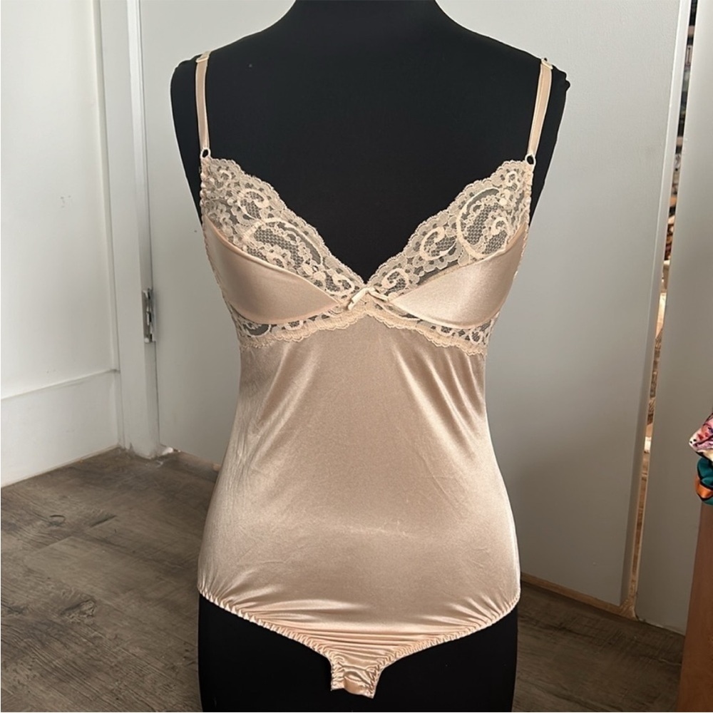 Vintage Union Made Satin Teddy / Bodysuit S